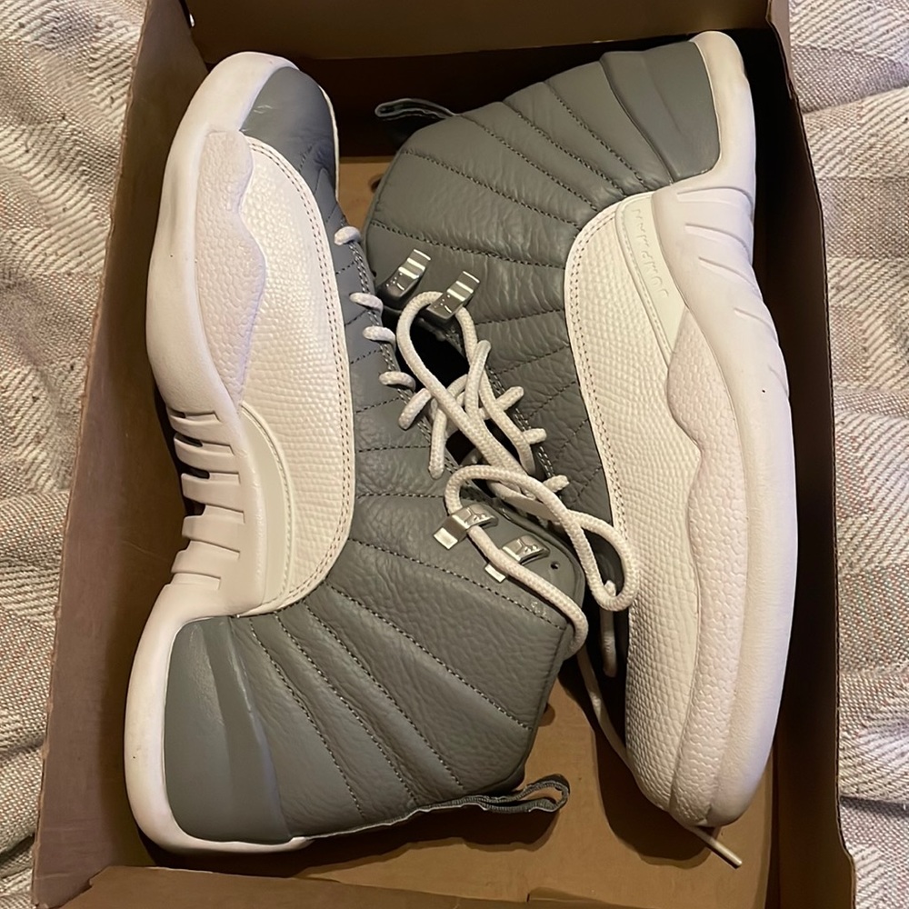 Men’s Nike Air Jordan Retro 12 stealth/white/cool grey size 9